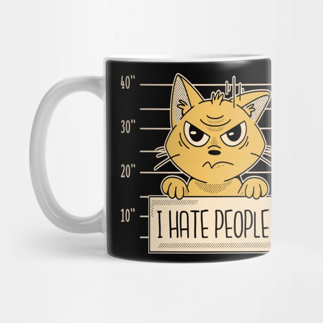 Awesome Cat Prison Funny I Hate People Gift For Cat Lover by anubis1986